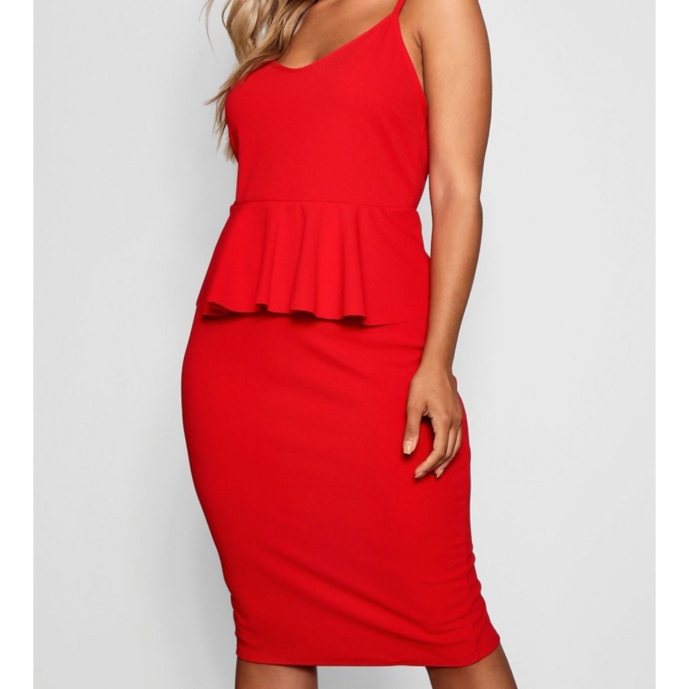 Mid Length Peplum Dress